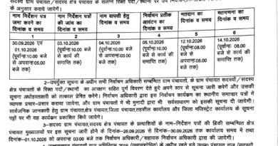 देहरादून में पंचायत उपचुनाव का कार्यक्रम घोषित, 30 सितंबर से भरे जाएंगे नामांकन पत्र
